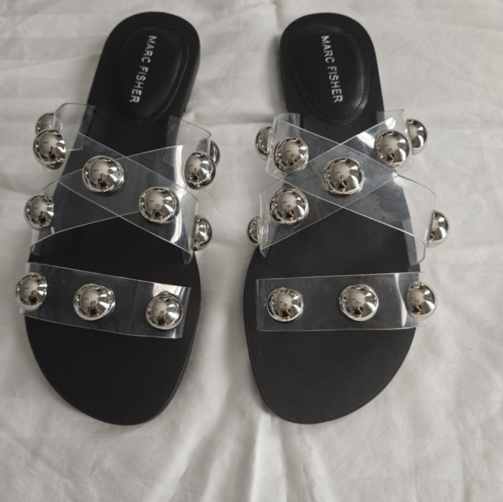 Stylish Black and Silver Women's Sandals